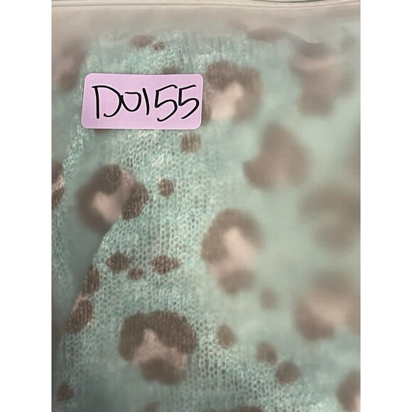 NWT Boutique‎ Aqua Leopard Lightweight Loose Knit Blouse Top Sz M Oversized - Picture 10 of 10